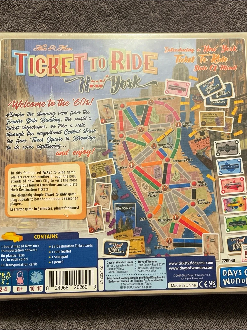 Ticket to Ride New York~Days of Wonder Board Game~New